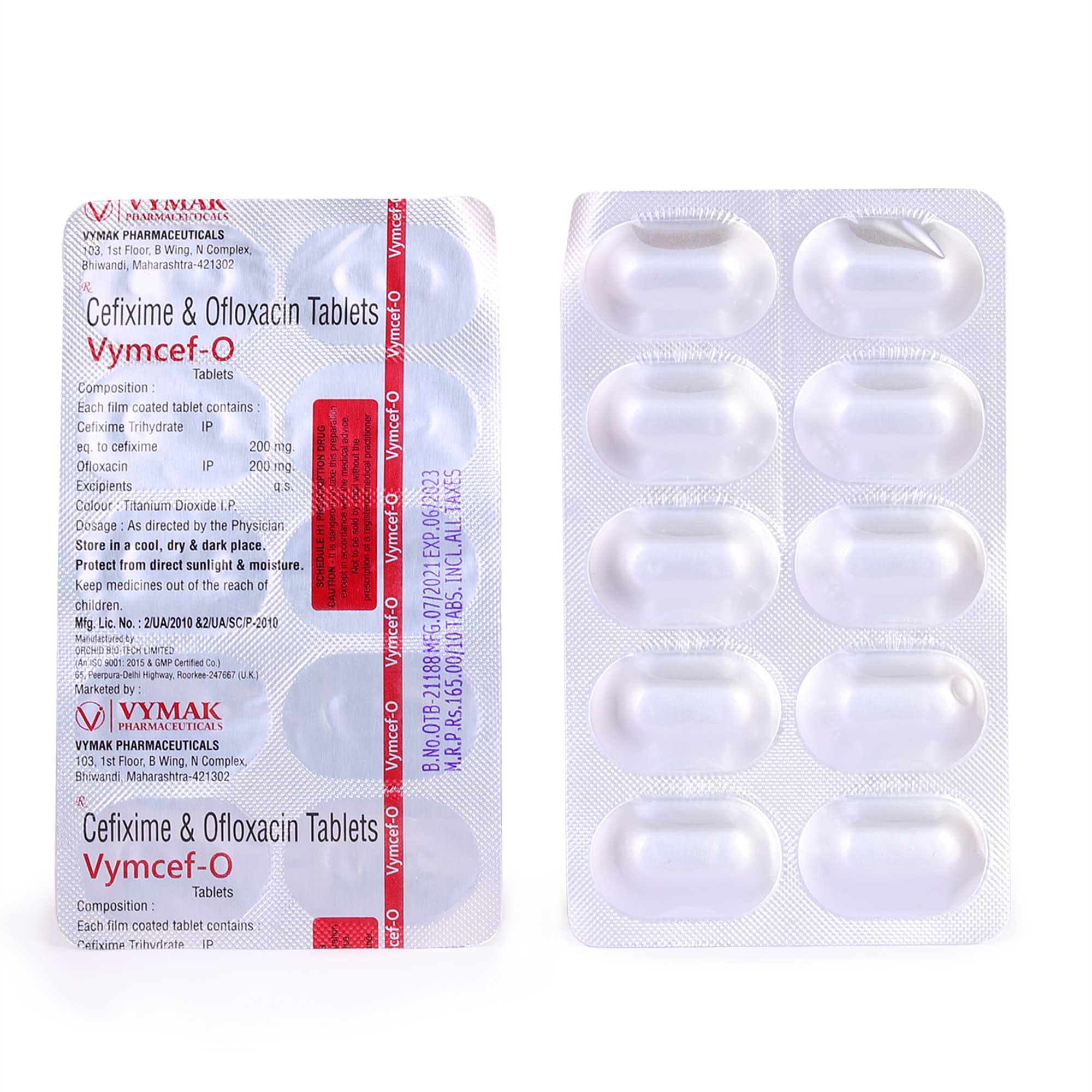 Vymcef O (Cefixime 200mg & Ofloxacin 200mg)