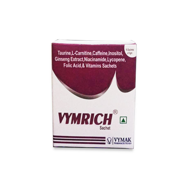 Vymrich ® Sachet (Taurine, L-Cartinine, Caffeine, Inositol, Ginseng, Niacinamide, Lycopene, Folic Acid & Vitamin Sachet)